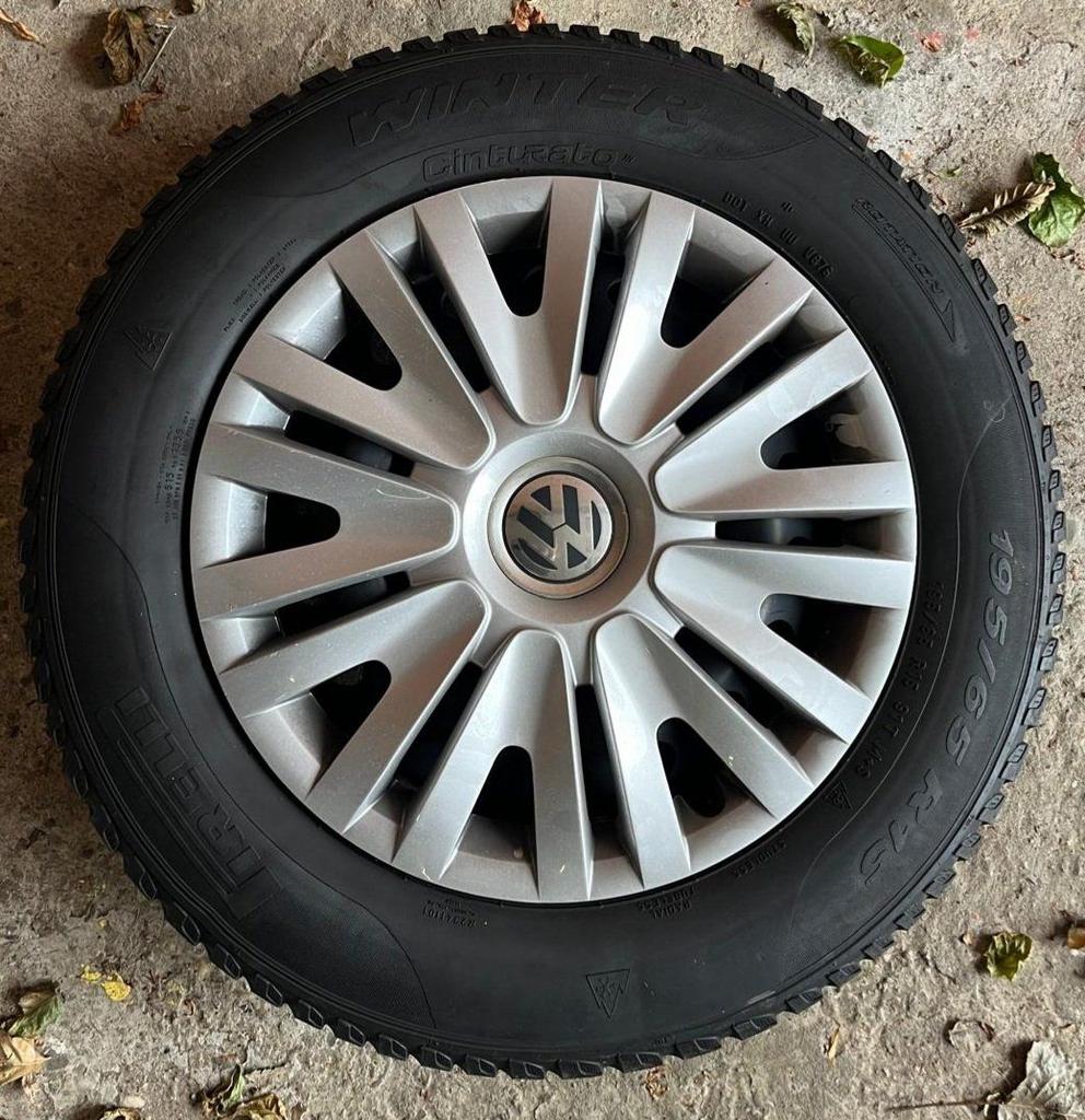 VW Golf 7 Stalen wielset incl wieldoppen, Ophalen, Gebruikt, 15 inch, -