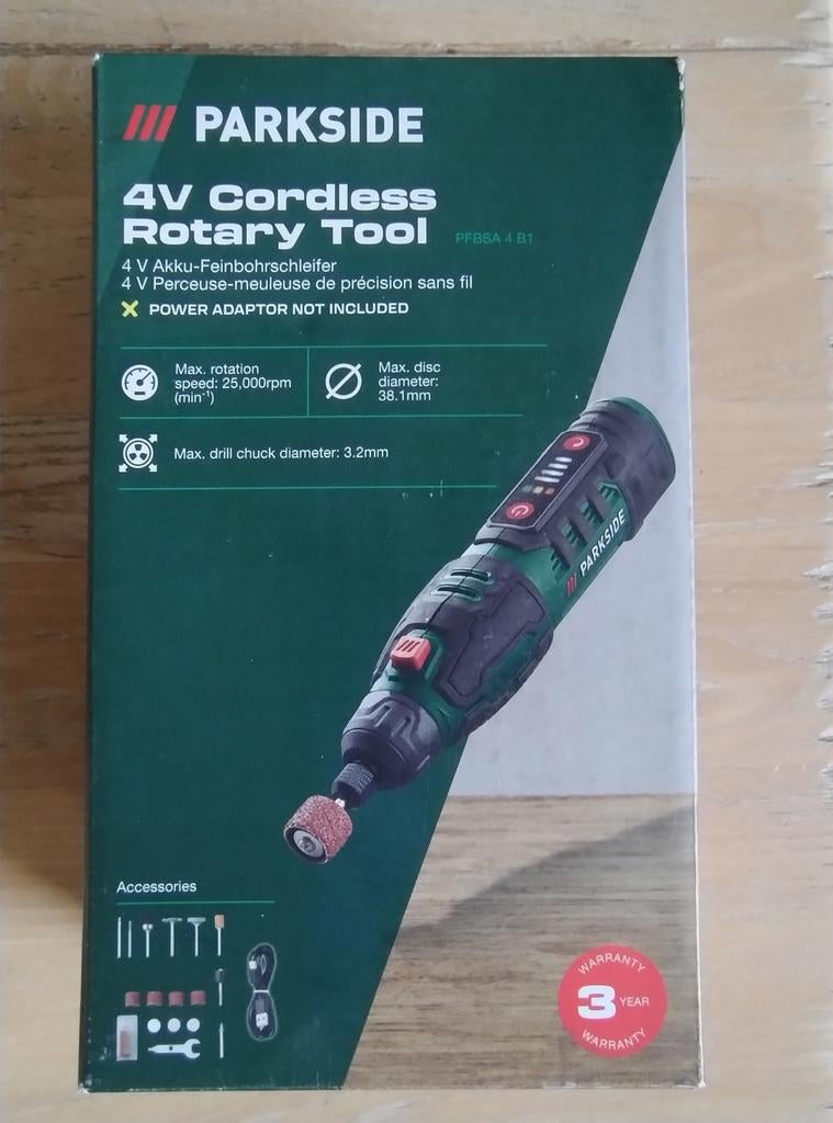 Parkside 4V Accu-Fijnboorslijper nieuw in doos, Doe-het-zelf en Verbouw, Gereedschap | Slijpmachines, Ophalen of Verzenden