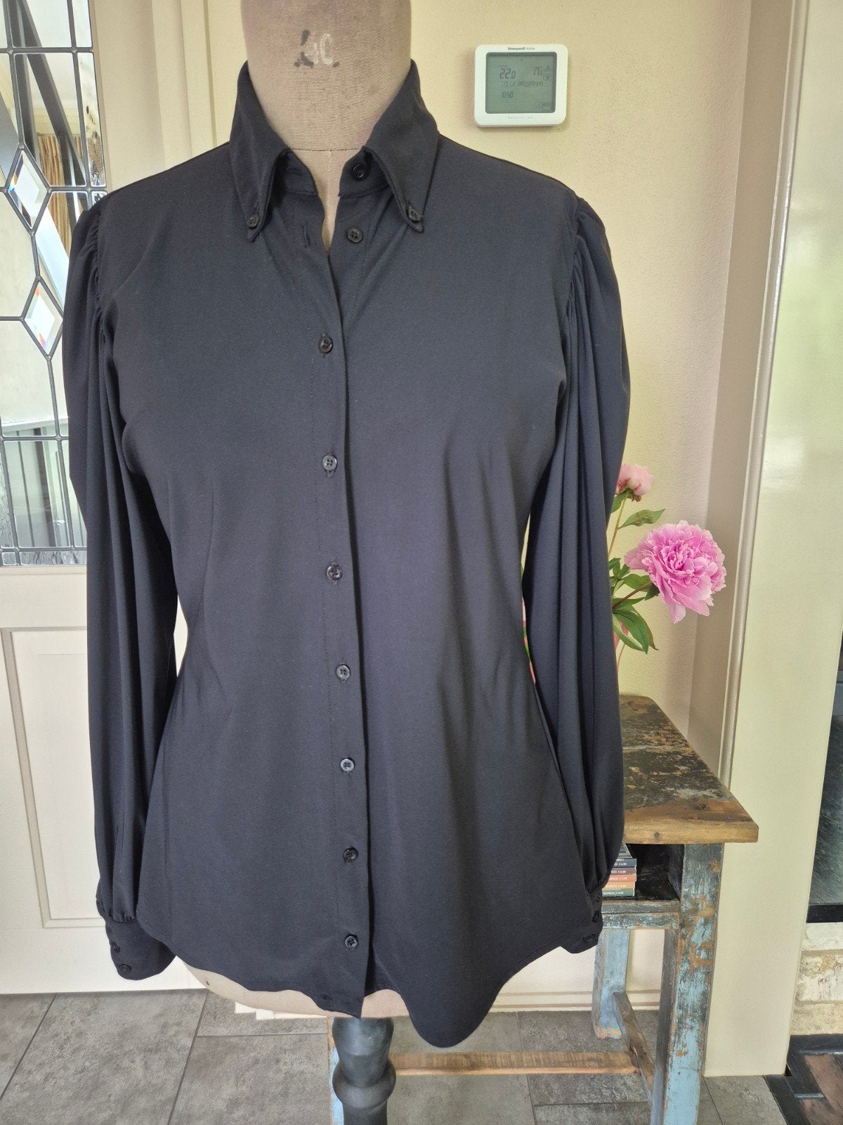 D'etoile Casiope traveljersey blouse S np €189,= NIEUWSTAAT!, D'etoile Casiope, Zwart, Ophalen of Verzenden, Zo goed als nieuw