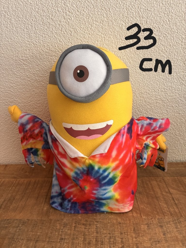 Grote Minions knuffel hippie Stuart. Ong. 33 cm. NIEUW., Ophalen of Verzenden, Nieuw, Overige typen