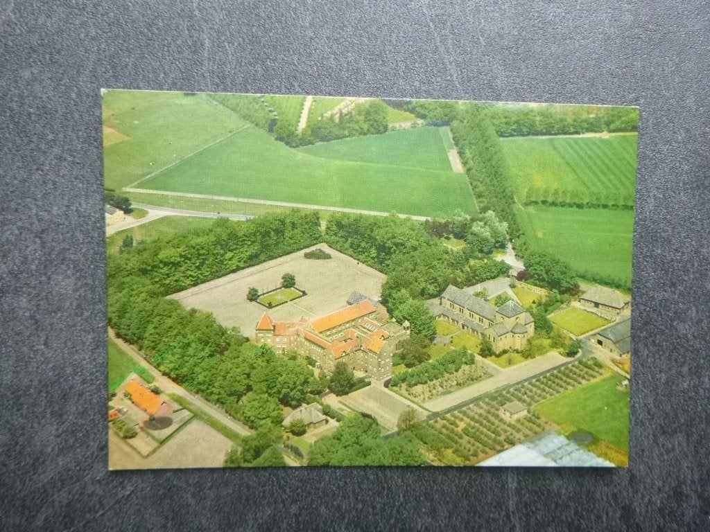 Oosterhout, st. Paulus Abdij, luchtfoto 1974, Verzenden, 1960 tot 1980, Ongelopen, Noord-Brabant