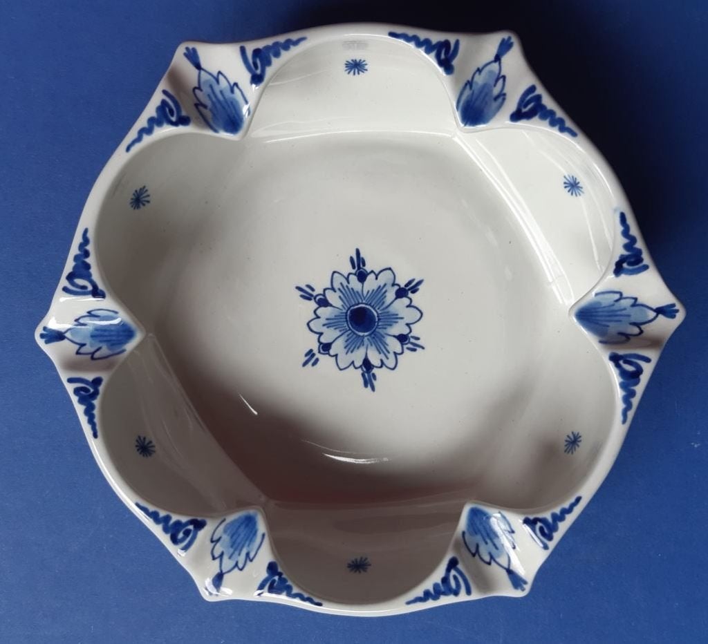 Porceleyne Fles 6-hoek asbak 1981 (P171-32) nog als nieuw, Ophalen of Verzenden