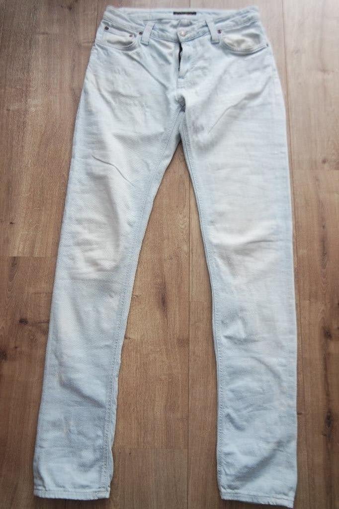 Nudie Jeans - Lichtblauwe Jeans, Nudie Jeans, W32 (confectie 46) of kleiner, Gedragen, Verzenden