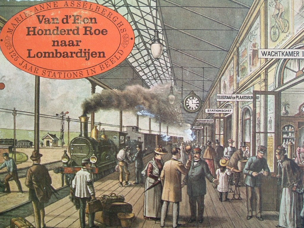 Van d'Een Honderd Roe naar Lombardijen., Verzamelen, Ophalen of Verzenden, Gebruikt, Trein, Boek of Tijdschrift