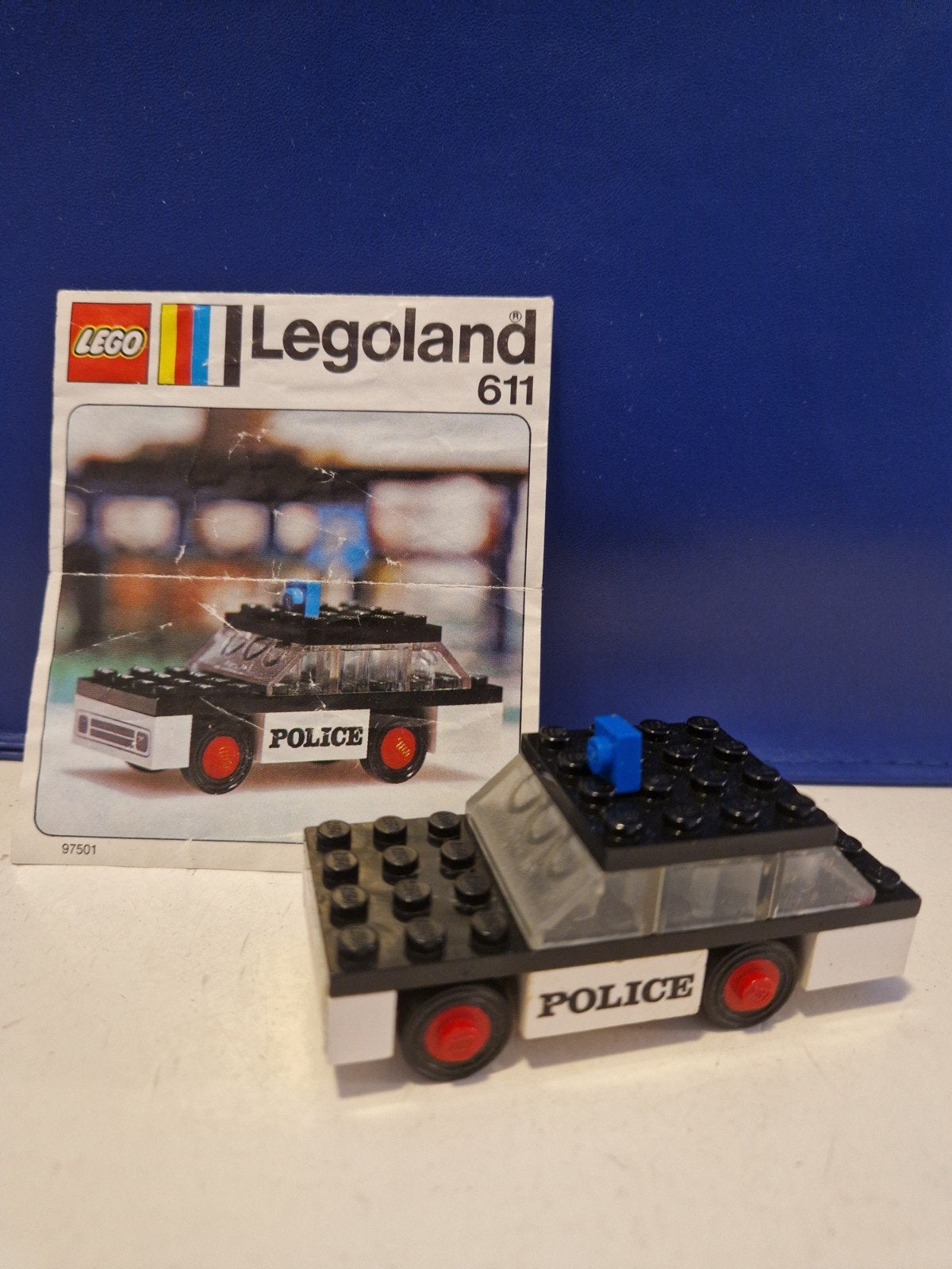 Lego 611 - Police car, Gebruikt, Lego, Inclusief instructies, Ophalen of Verzenden