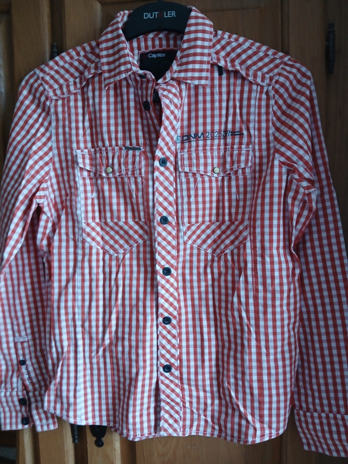 Mooi herenoverhemd in maat XS., Kleding | Heren, Ophalen, Halswijdte 38 (S) of kleiner, Rood, Capsize