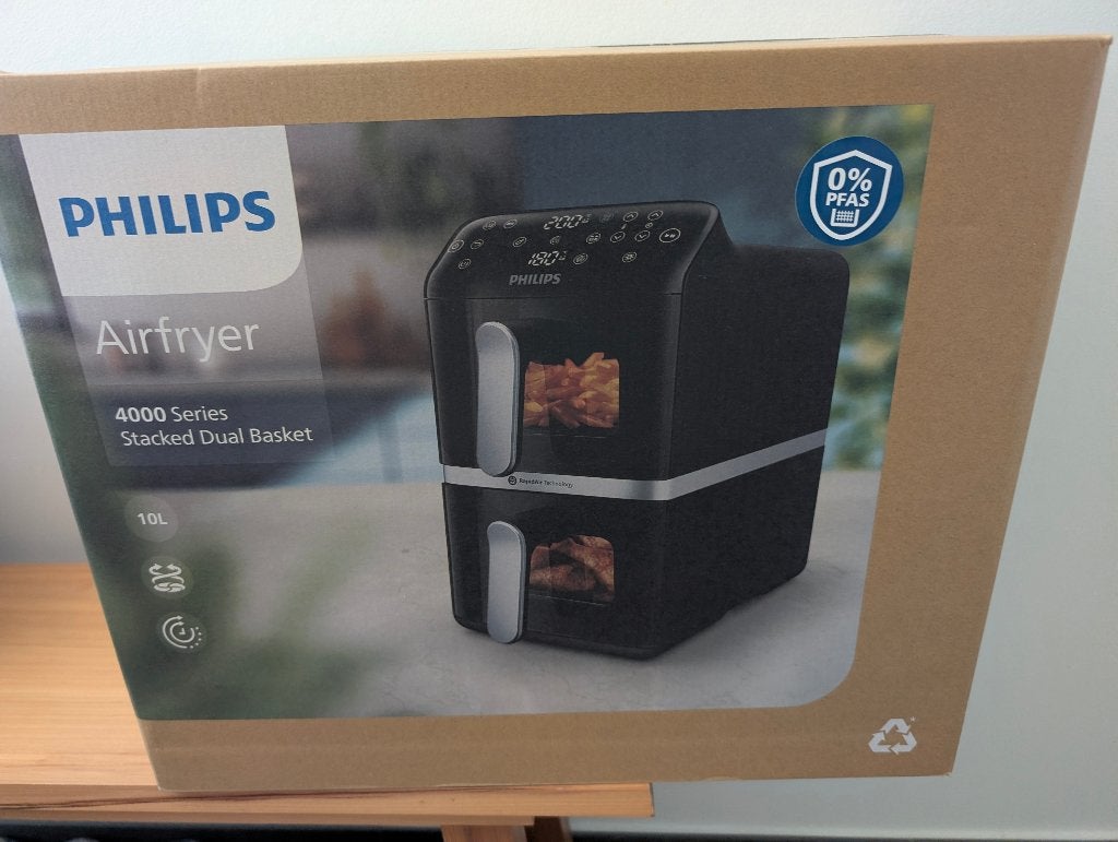 Philips 4000 Series Dual-Stacked Dubbele, 10 L, € 138, Ophalen of Verzenden, Nieuw, Airfryer, 1000 t/m 1499 gram
