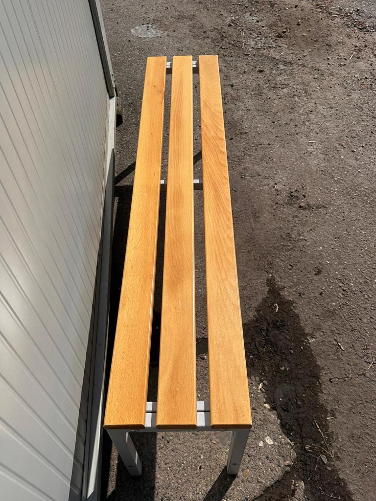 Kleedkamerbank, garderobebank terrasbank zitbank, Huis en Inrichting, Ophalen, Gebruikt, Hout, Twee