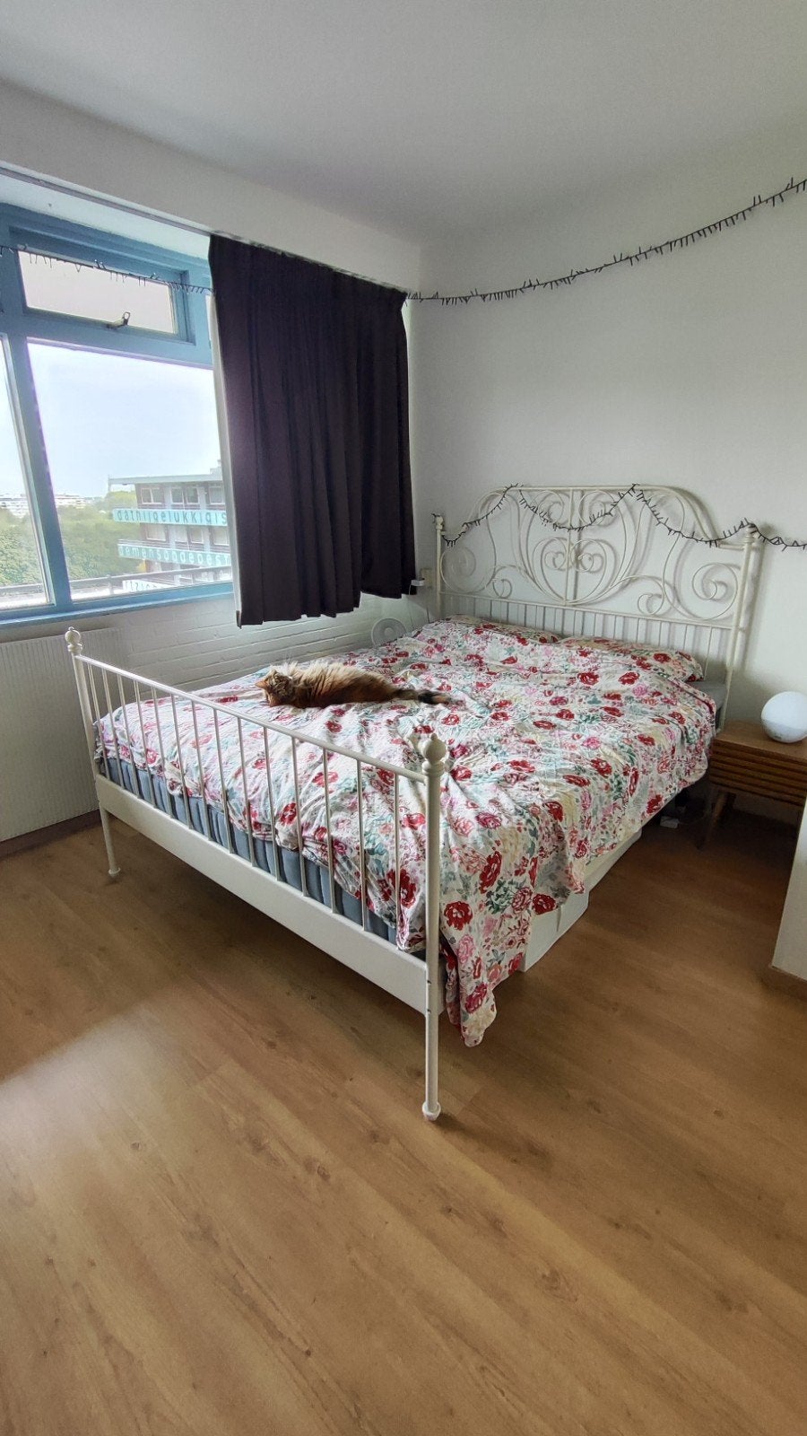 Bed 160x200, Ophalen, Wit, Tweepersoons, 200 cm