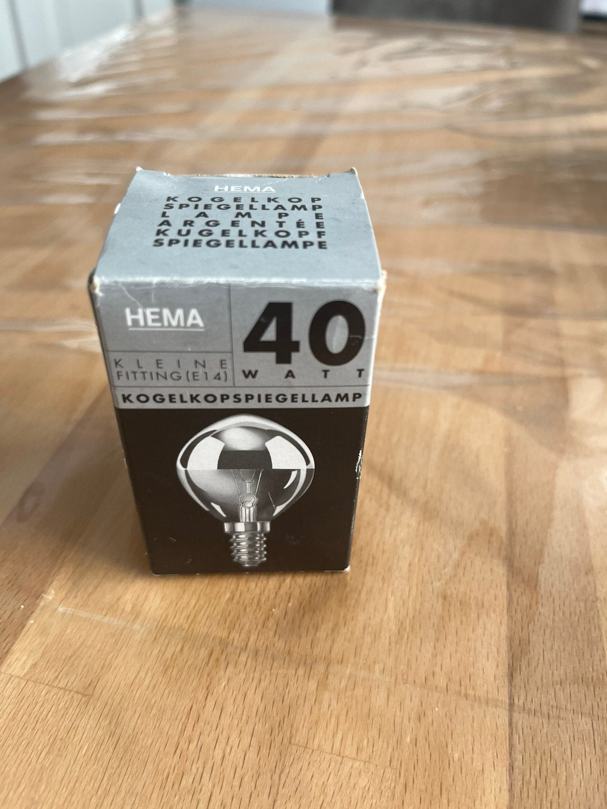 1 Hema kogelkop spiegellamp, 30 tot 60 watt, Gloeilamp, E14 (klein), Nieuw