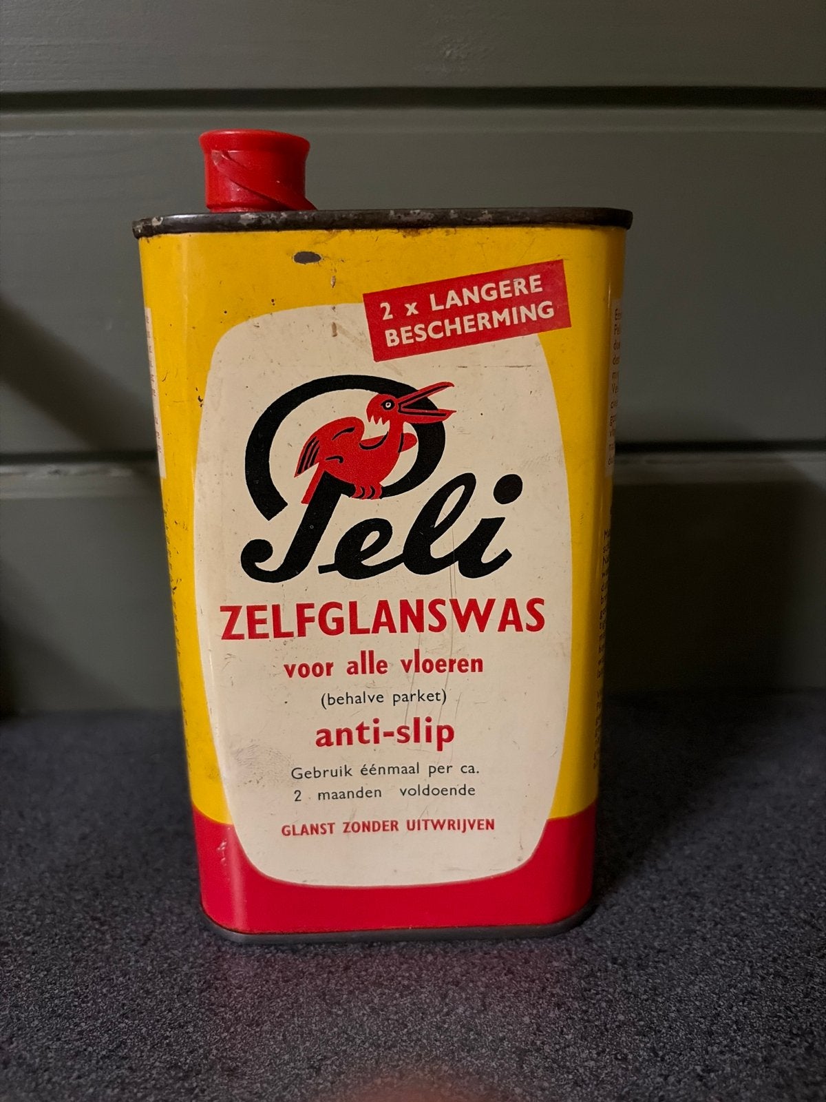Nostalgische Peli Zelfglanswax Blik - Vintage Decoratie, Verzamelen, Ophalen of Verzenden, Gebruikt, Overige, Overige merken