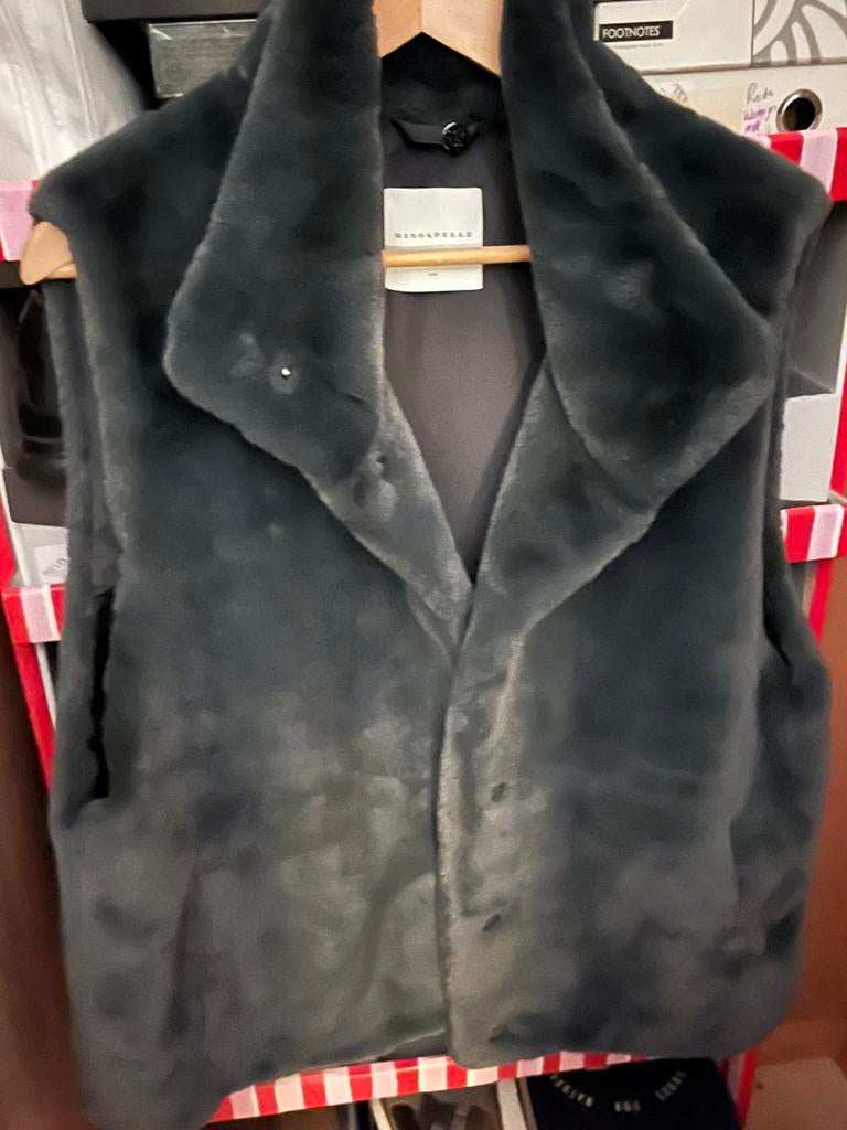 Rino en Pelle bodywarmer fluffy mat mt 40 nieuw, Kleding | Dames, Bodywarmers, Ophalen of Verzenden, Nieuw, Maat 42/44 (L), Grijs