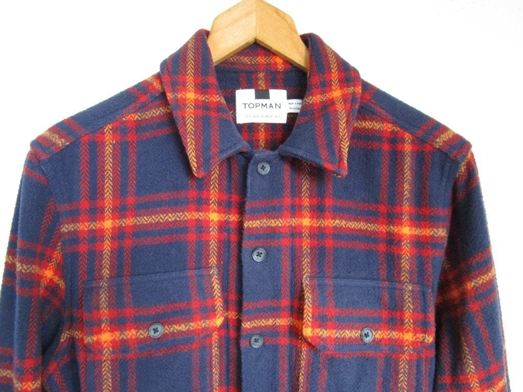 Nr.5: Leuk vest jasje trui van Topman maat M geblokt geruit, Ophalen of Verzenden, Zo goed als nieuw, Topman, Maat 48/50 (M)