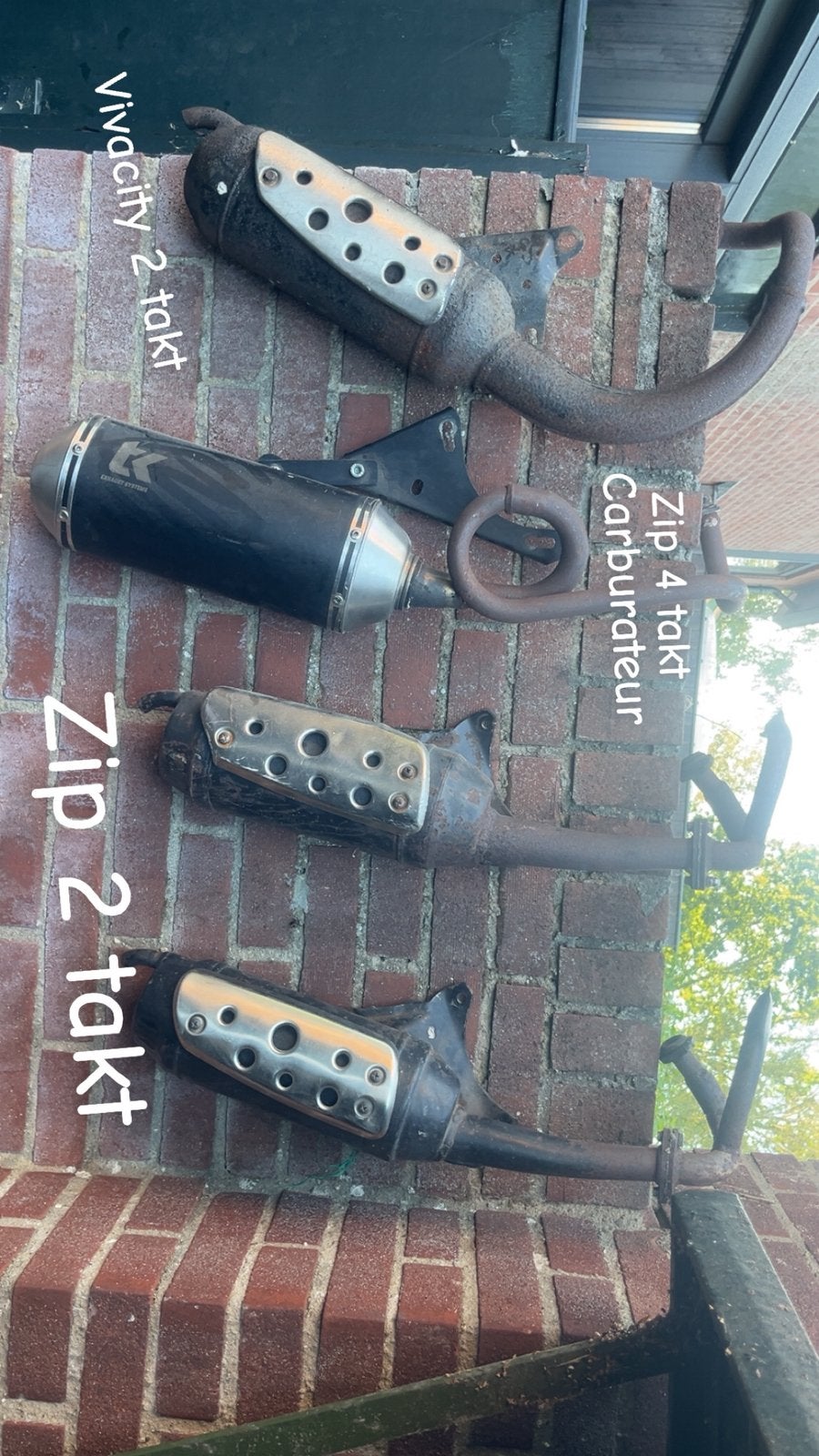 Zip en vivacity uitlaten. 2t/4t, Ophalen, Nieuw, Uitlaat, Piaggio