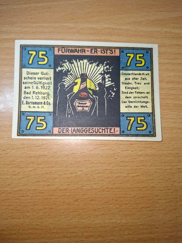 Duits Notgeld Bad Rehburg Noodgeld, Ophalen of Verzenden, Duitsland