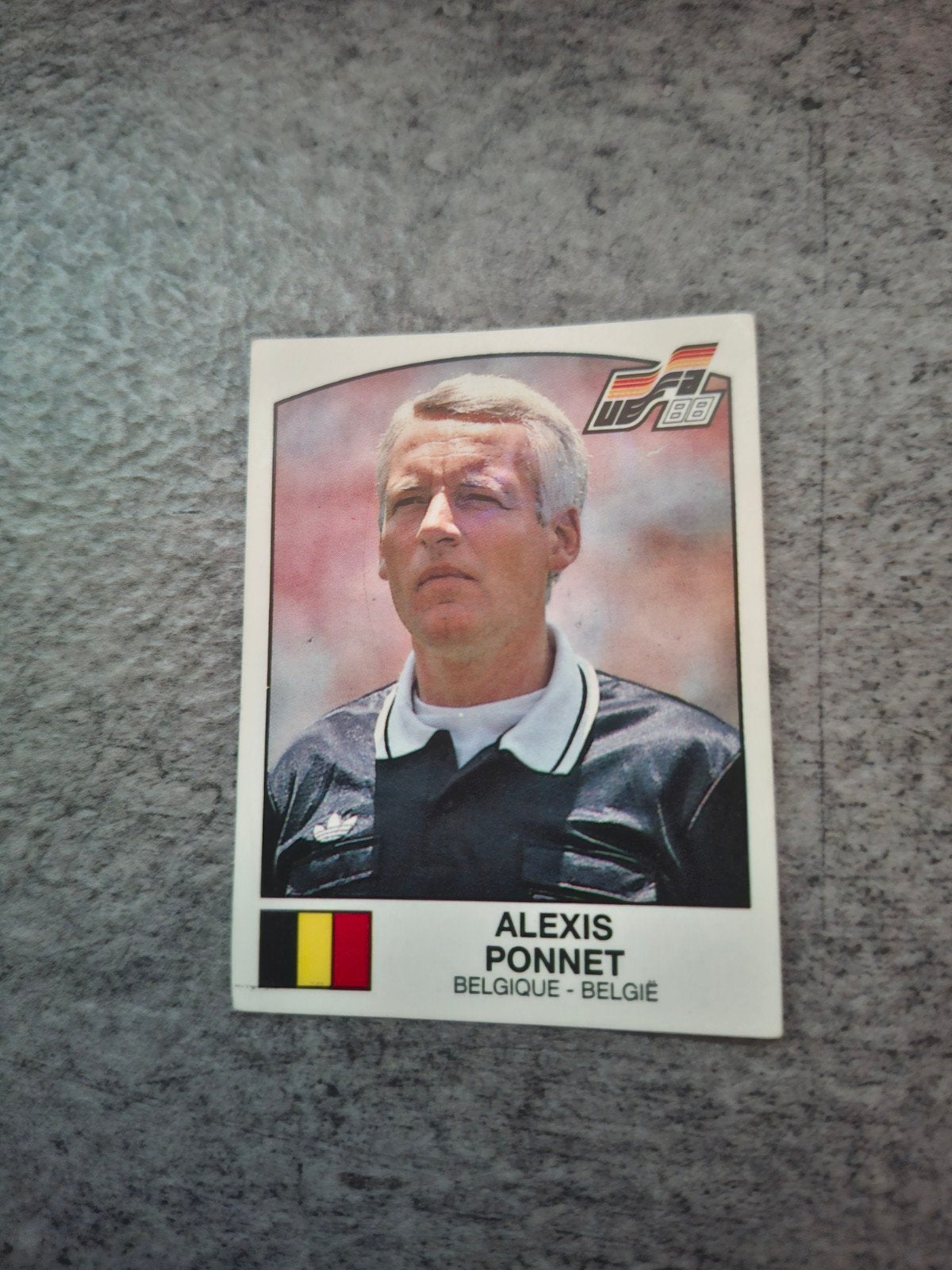Panini sticker Euro 88 Duitsland. Alexis Ponnet België., Ophalen of Verzenden, Zo goed als nieuw, Sticker