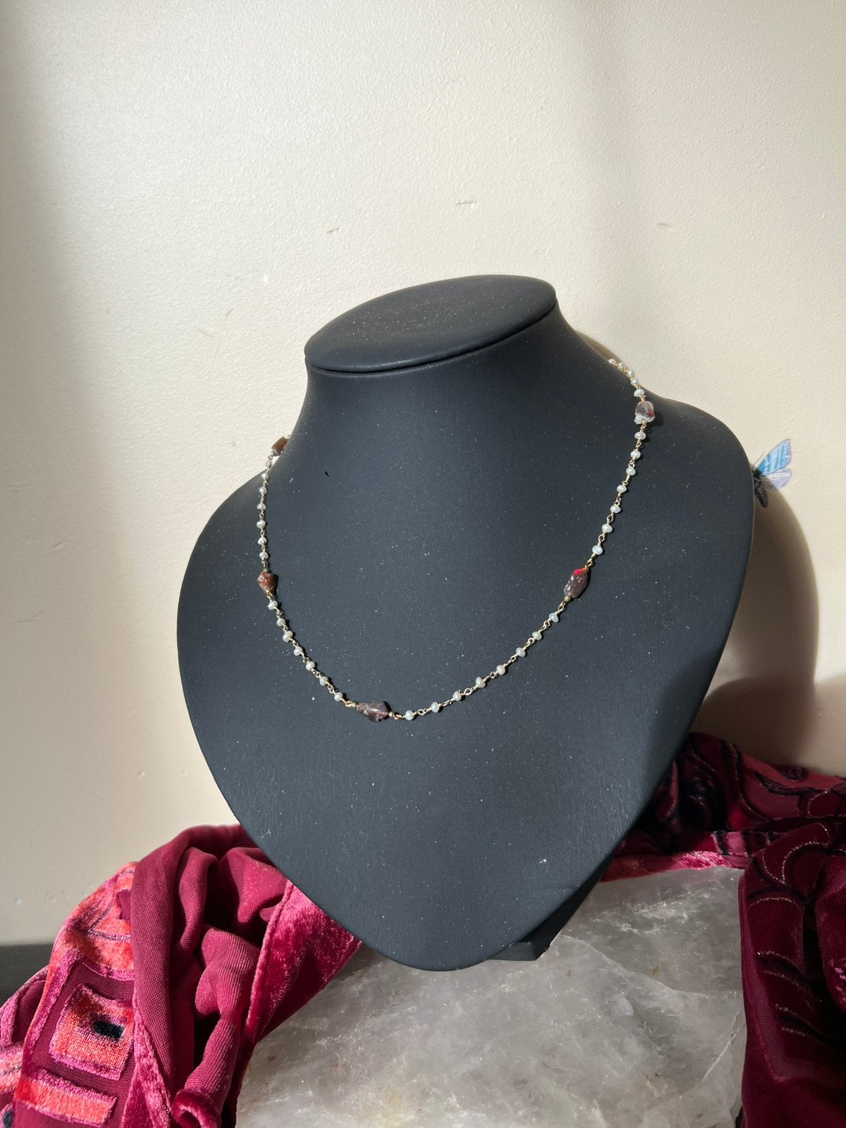 Edelopaal opaal vuuropaal ruw zilver parel geluk welvaart, Sieraden, Tassen en Uiterlijk, Magnolia11, Nieuw, Ophalen of Verzenden
