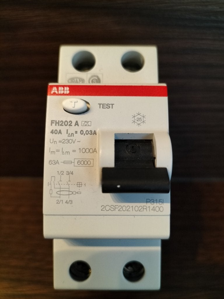 Aardlekschakelaar 40A/0,03A ABB, Ophalen of Verzenden, Nieuw, ABB, Schakelaar