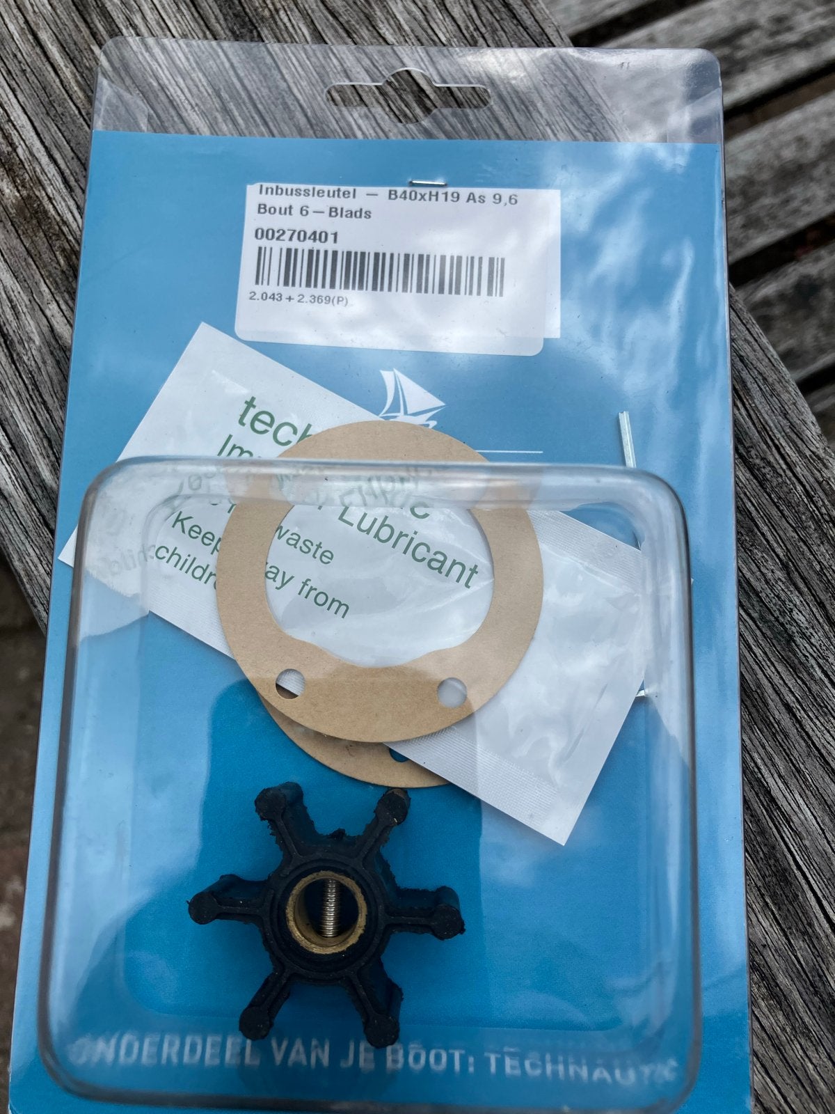 Impeller voor Yanmar 3GM30 - Nieuw in verpakking, Ophalen of Verzenden, Nieuw, Motor en Techniek, Zeilboot of Motorboot