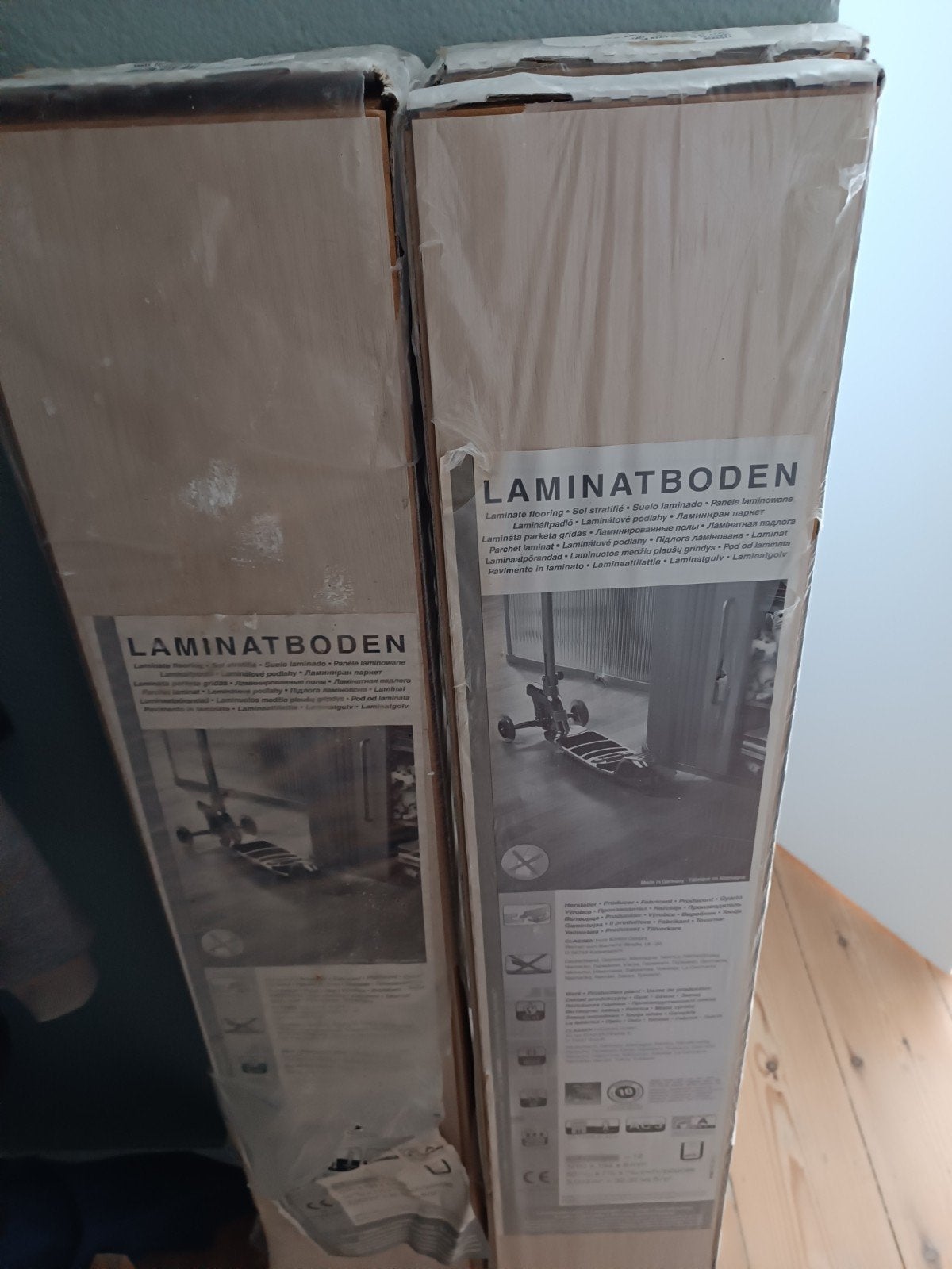 Laminaat 12m2 licht eiken, Ophalen, 50 tot 150 cm, Nieuw, 10 m² of meer