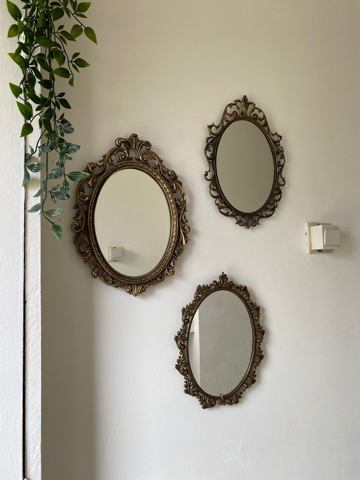 Mooie vintage messing spiegels, Minder dan 50 cm, Ophalen of Verzenden, Zo goed als nieuw, Minder dan 100 cm