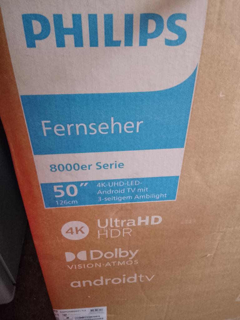 Philips 50 inch 4K UHD LED Android TV met kapot scherm, Ophalen of Verzenden