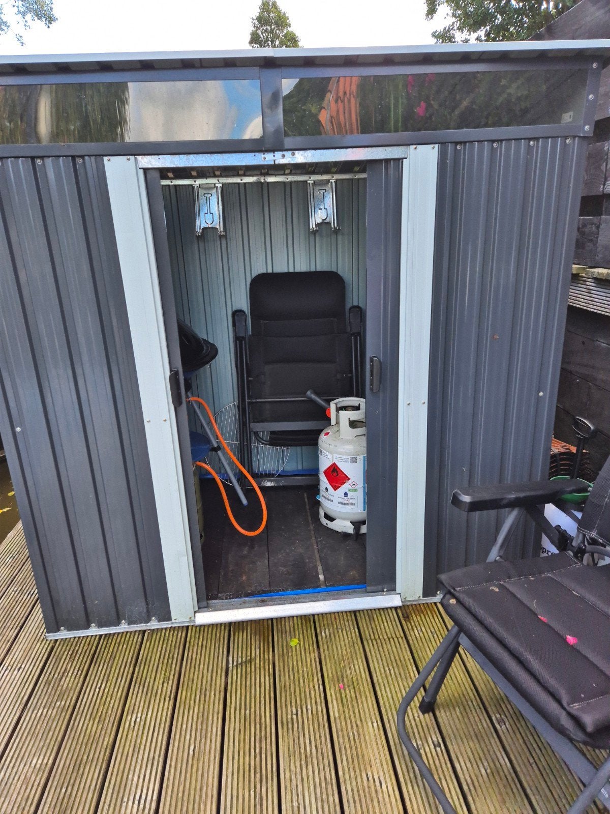 metalen tuinhuisje, Schuur, Zonder ramen, Metaal, Ophalen