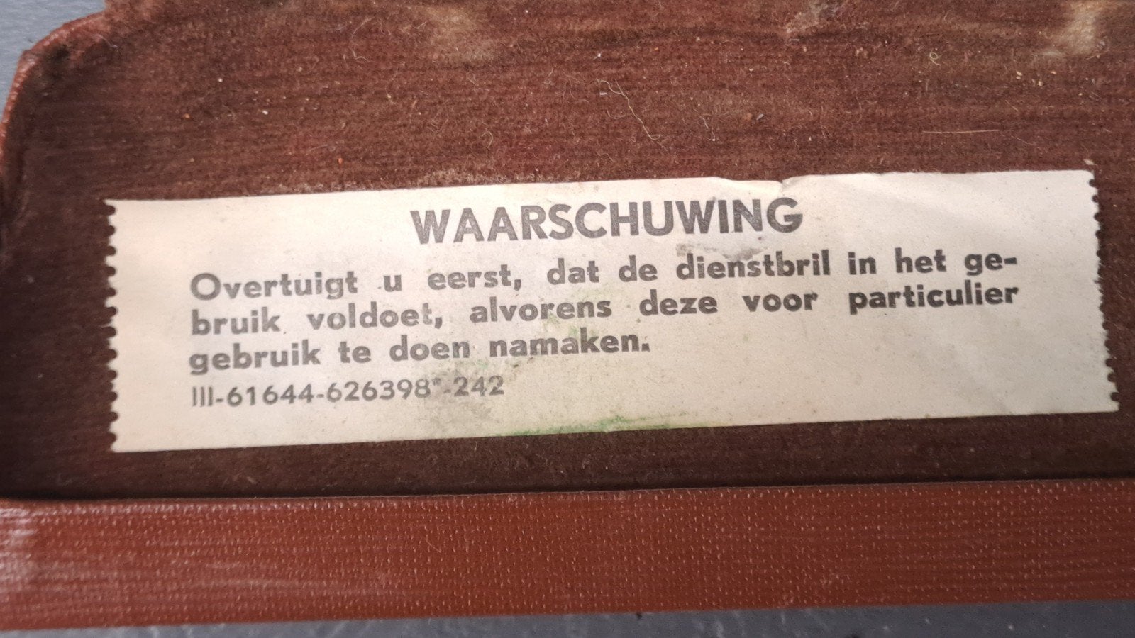 Vintage Dienstbril met etui, Overige typen, Onbekend, Ophalen of Verzenden, Onbekend
