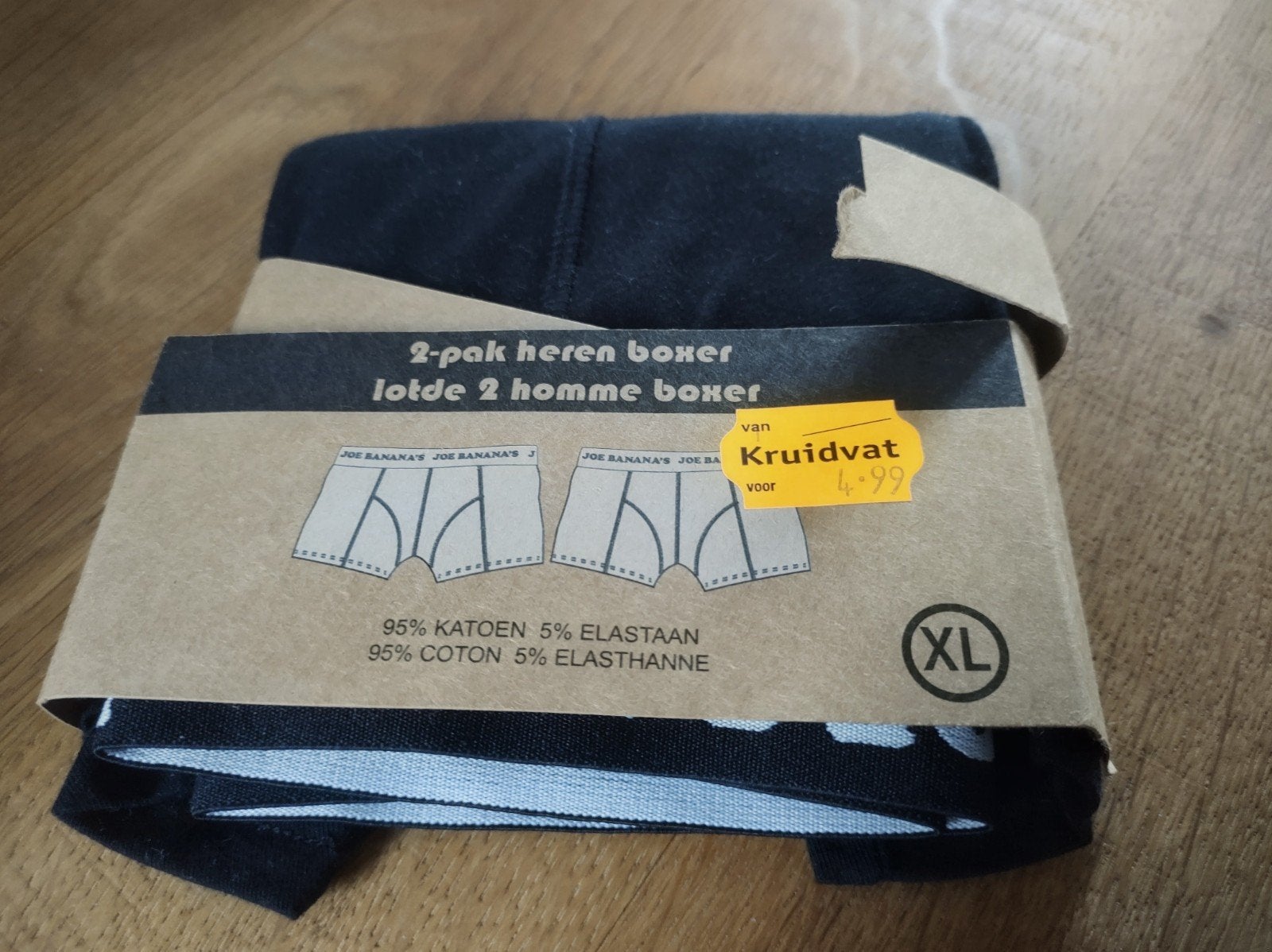 Joe Banana's heren boxershort - Maat XL - Nieuw, Kleding | Heren, Ophalen of Verzenden, Zwart, Joe Banana's, Boxer