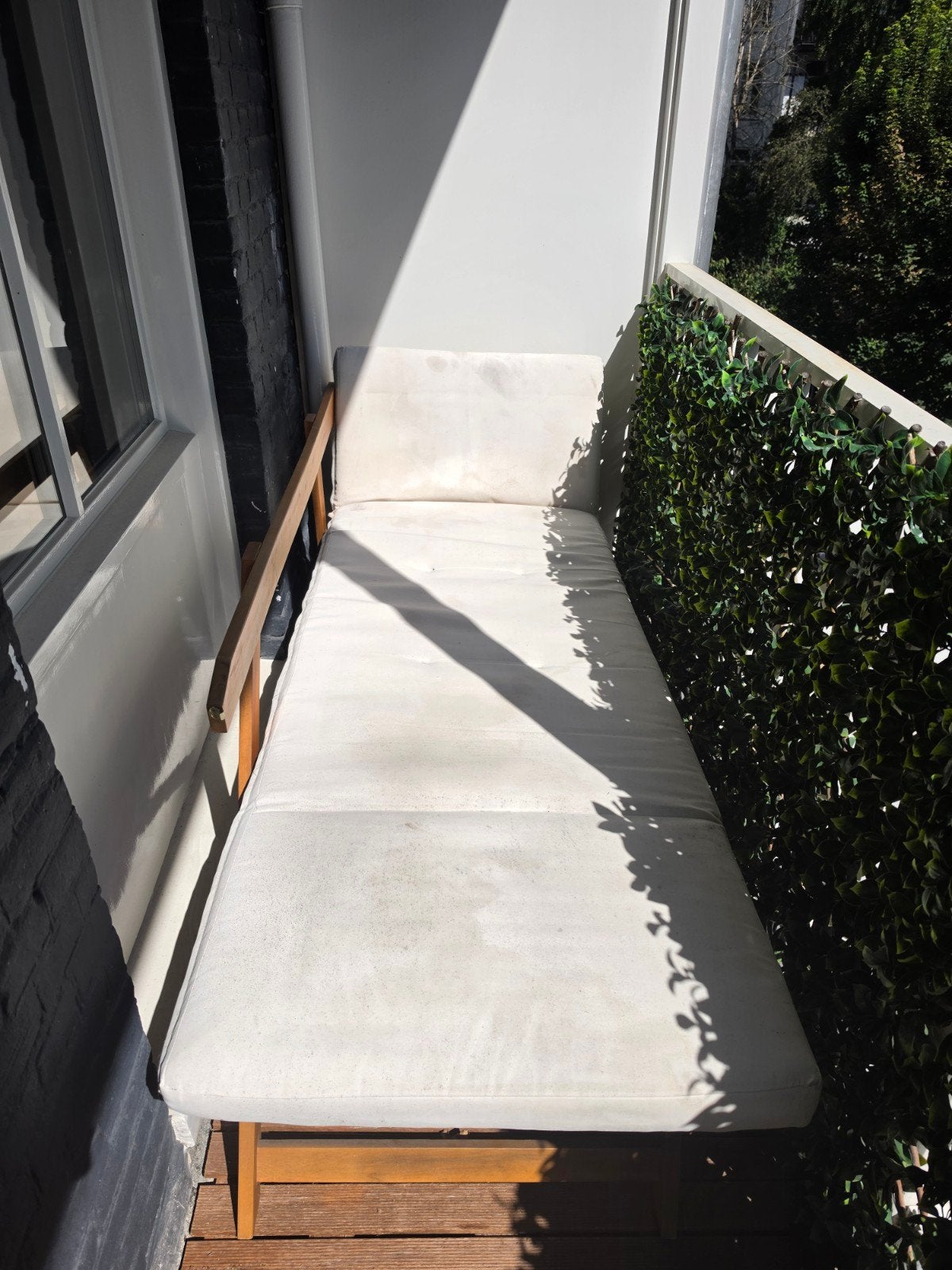 Maison du Monde tuin ligbed, Ophalen, Gebruikt, Hout, Verstelbaar
