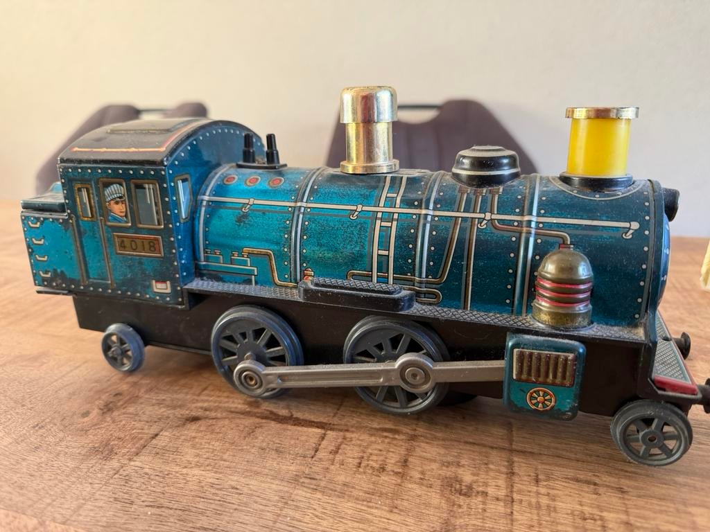 Blikken locomotief jaren 60, Antiek en Kunst, Antiek | Speelgoed, Ophalen of Verzenden