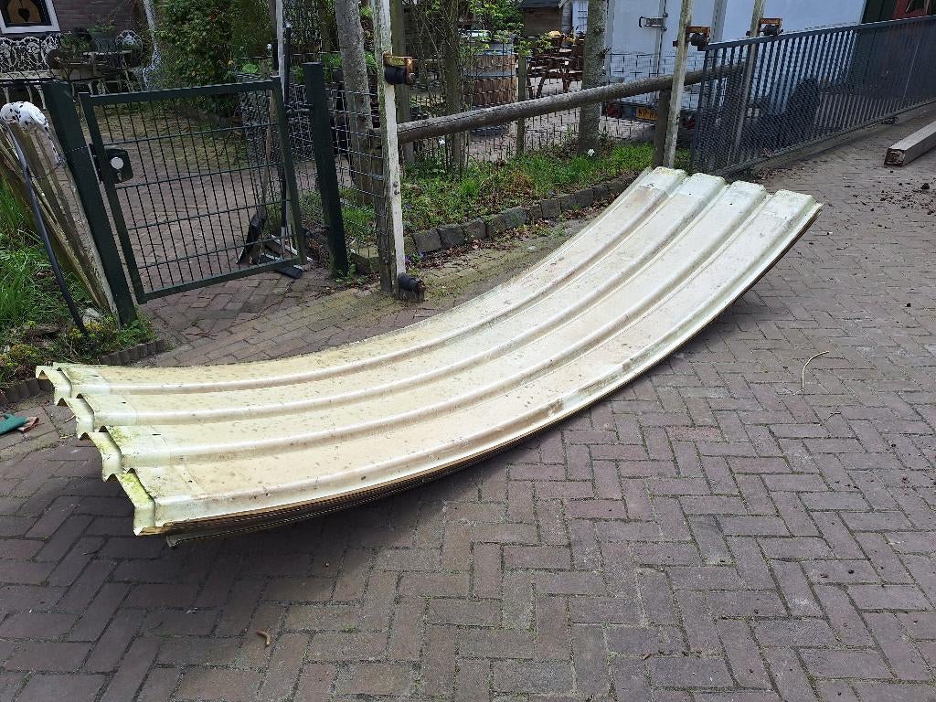 Dakplaten glasvezel gebogen platen dierenverblijf golfplaten, Ophalen of Verzenden, Gebruikt, Overige materialen