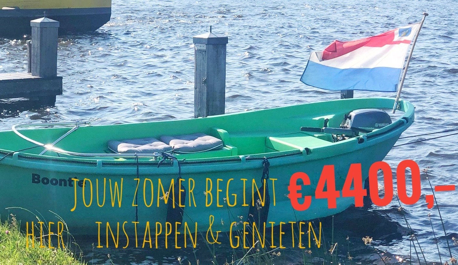 Whaly 450 Classic + Yamaha 8 pk + trailer + afdekzeil, Watersport en Boten, Sloepen, Ophalen, 8 pk, Gebruikt, 4 m