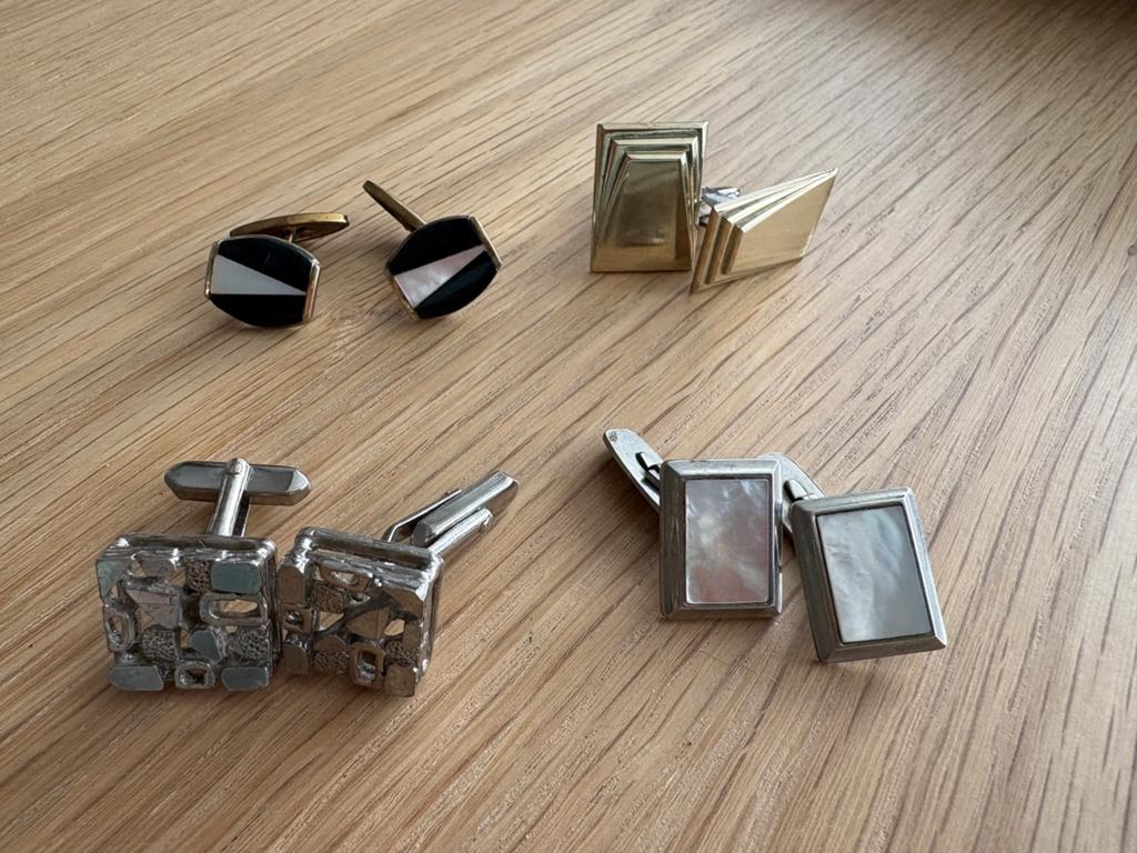 Oude manchetknopen, Sieraden, Tassen en Uiterlijk, Manchetknopen, Ophalen of Verzenden, Gebruikt, Overige materialen
