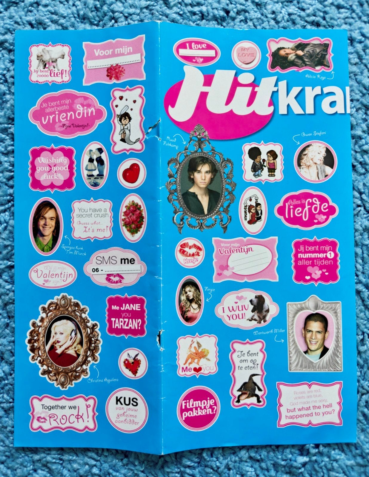 Hitkrant stickers nr.1, Ophalen of Verzenden, Nieuw, Film, Tv of Omroep