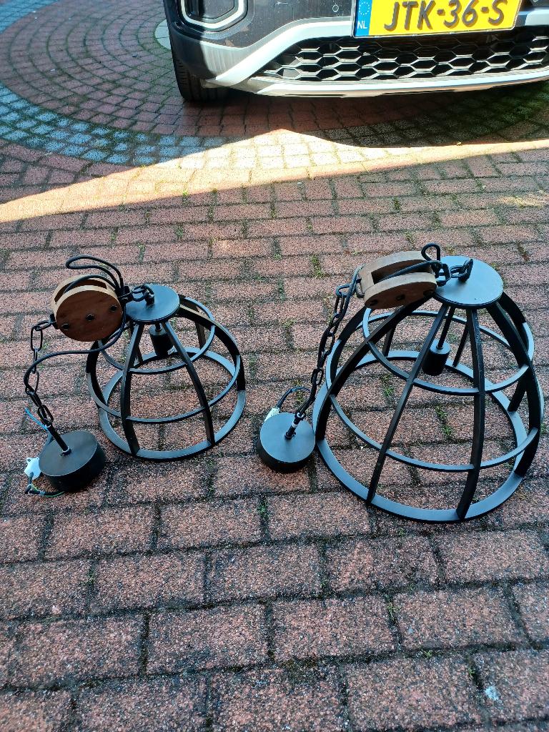 Hanglampen, Ophalen, Zo goed als nieuw, Metaal, Minder dan 50 cm