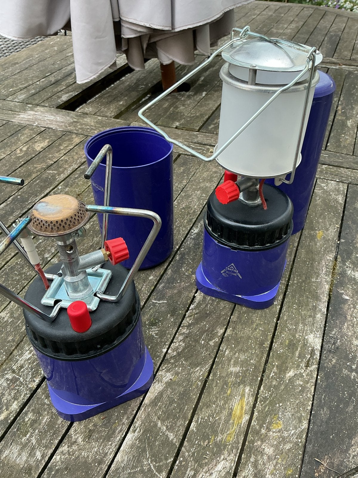 Campingaz brander en lamp set, Ophalen of Verzenden, Gebruikt