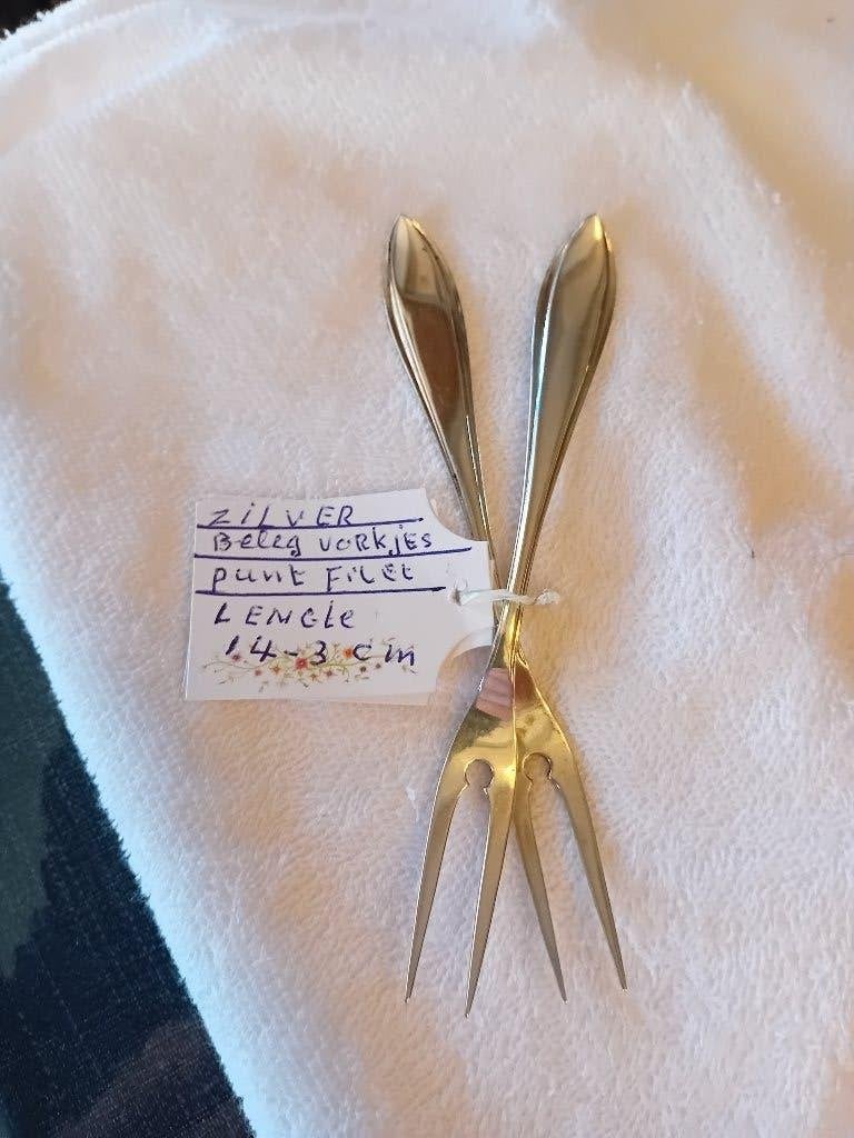 antiek zilver beleg vorkjes, Antiek en Kunst, Verzenden, Zilver