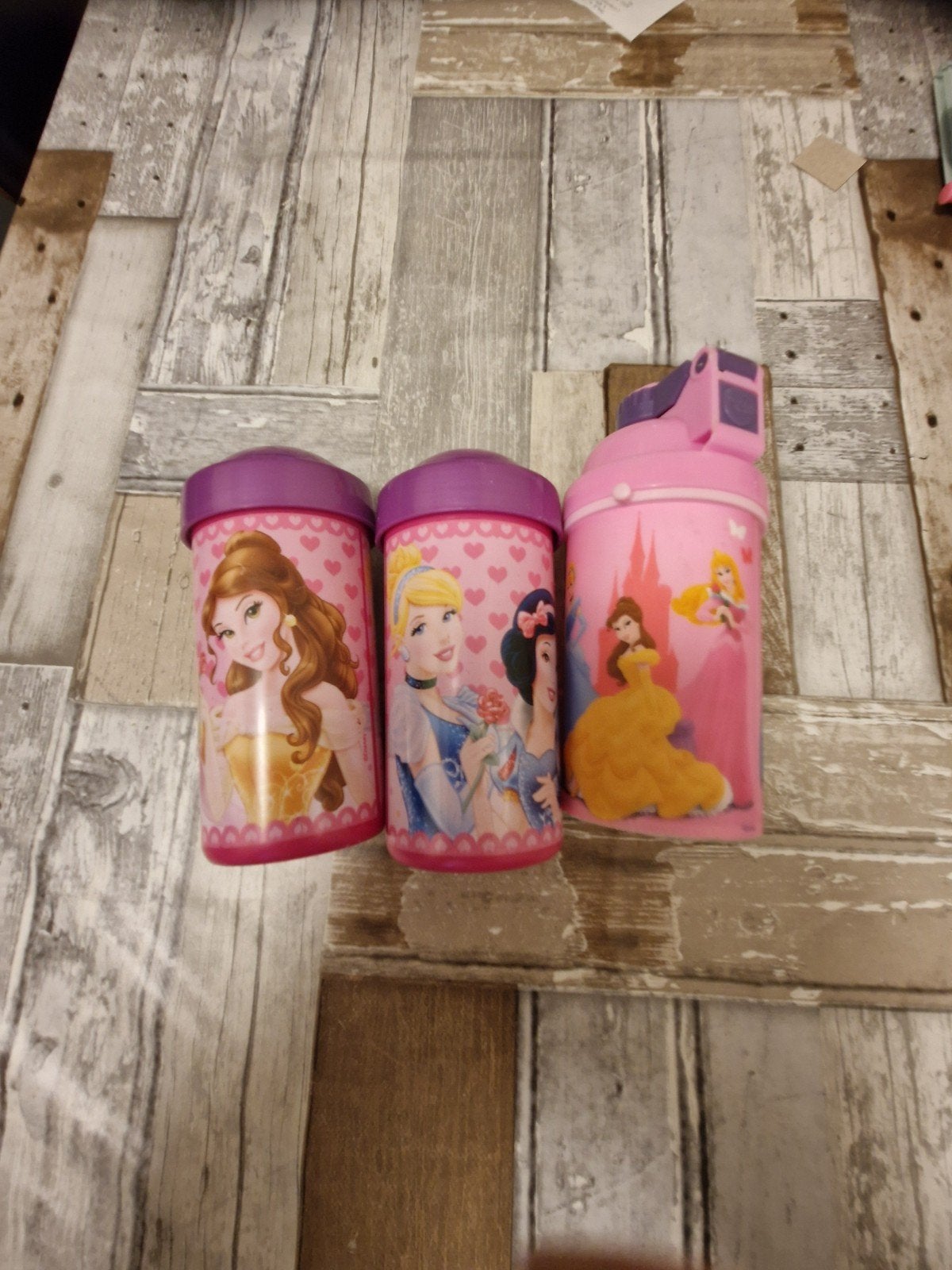 Disney Prinsessen Bekers en Fles - Set van 3, Ophalen of Verzenden