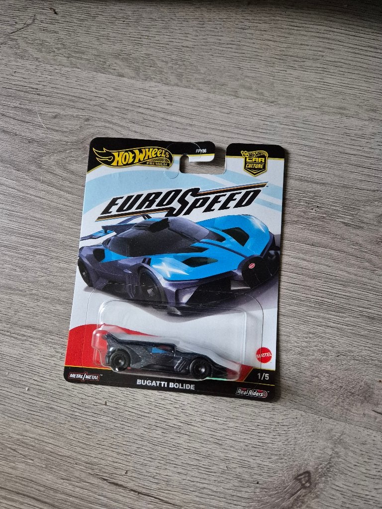 hot wheels eurospeed bugatti bolide blauw zwart, Ophalen of Verzenden, Nieuw, Auto