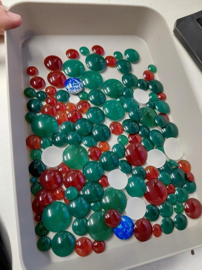 Agaat cabochons kleuren mix, Sieraden, Tassen en Uiterlijk, Edelstenen, Ophalen of Verzenden, Nieuw