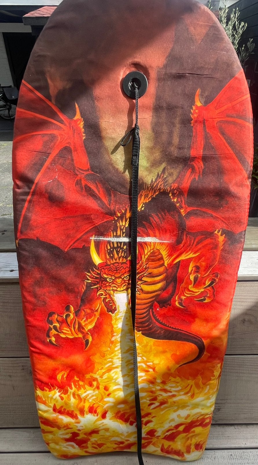 Bodyboard met drakenprint en koord, Watersport en Boten, Ophalen, Gebruikt, Overige typen, Met koord