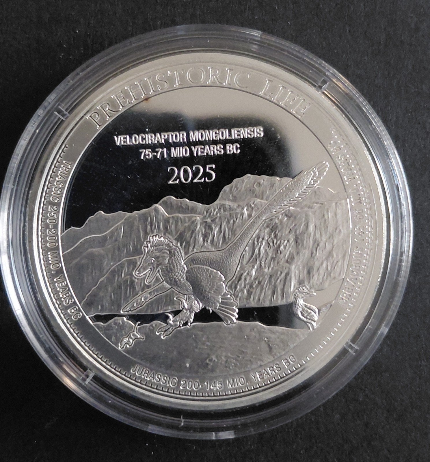 Congo 2025 1 oz 999 zilver Prehistoric Life Velociraptor, Verzenden, Zilver