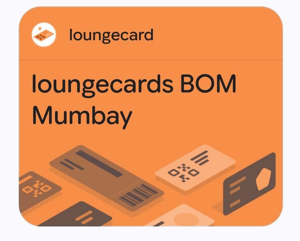 Lounge ticket MOM India, Tickets en Kaartjes, Eén persoon, Vliegtuig, Met bestemming of datum