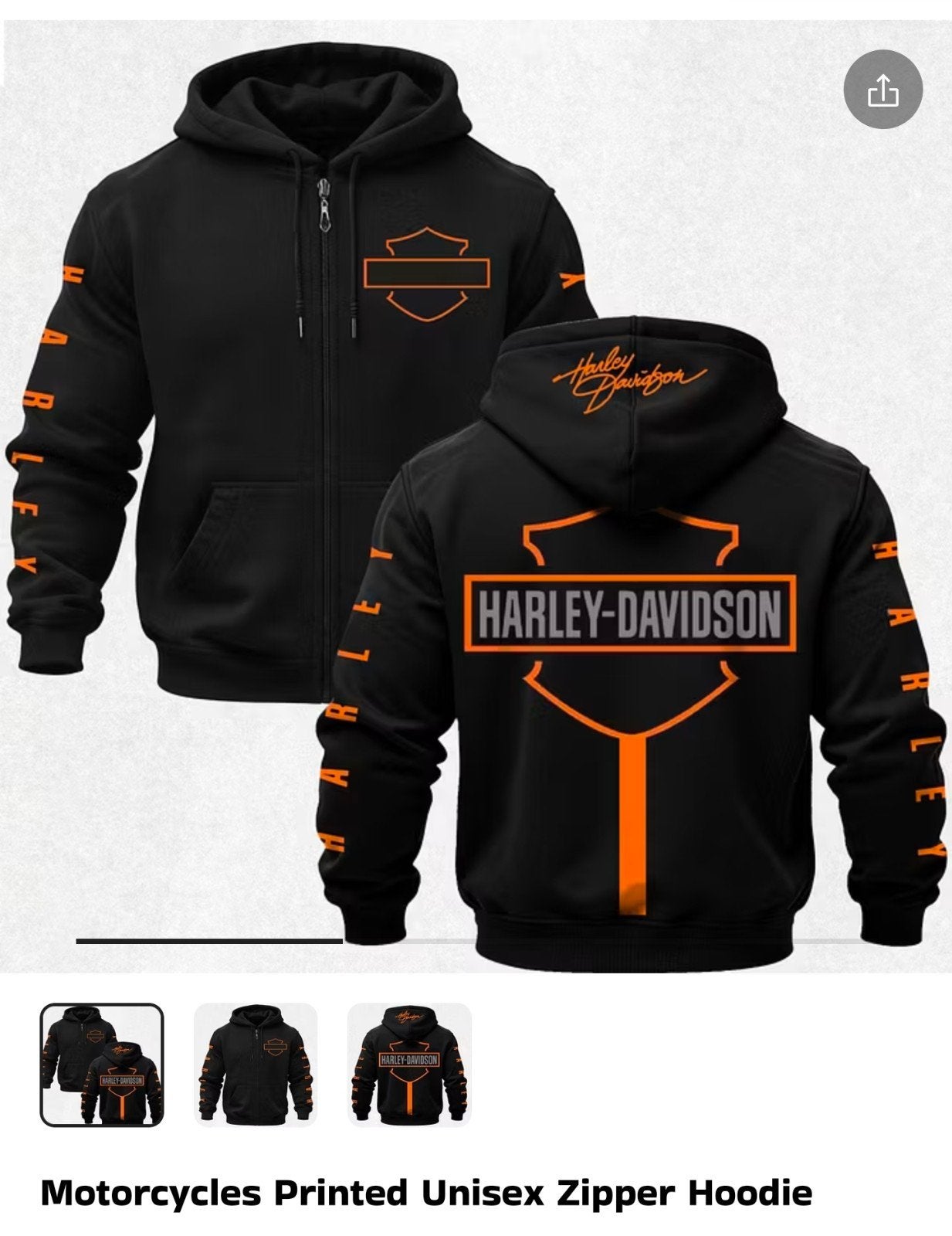 Harley Davidson Hoodie sweater Zwart - Maat 2XL, Kleding | Heren, Ophalen of Verzenden, Nieuw, Harley-Davidson