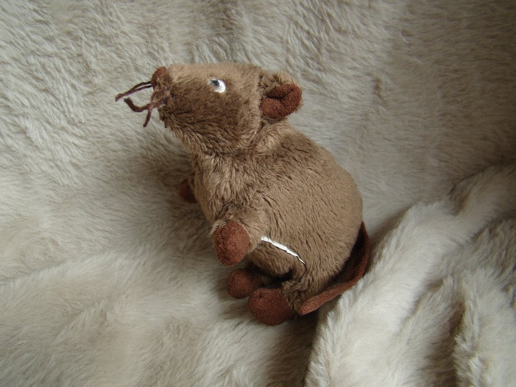 Gosig bruin muis Ikea ,lijf 13 cm lang, Muis, Ophalen of Verzenden, Zo goed als nieuw, Wasbaar