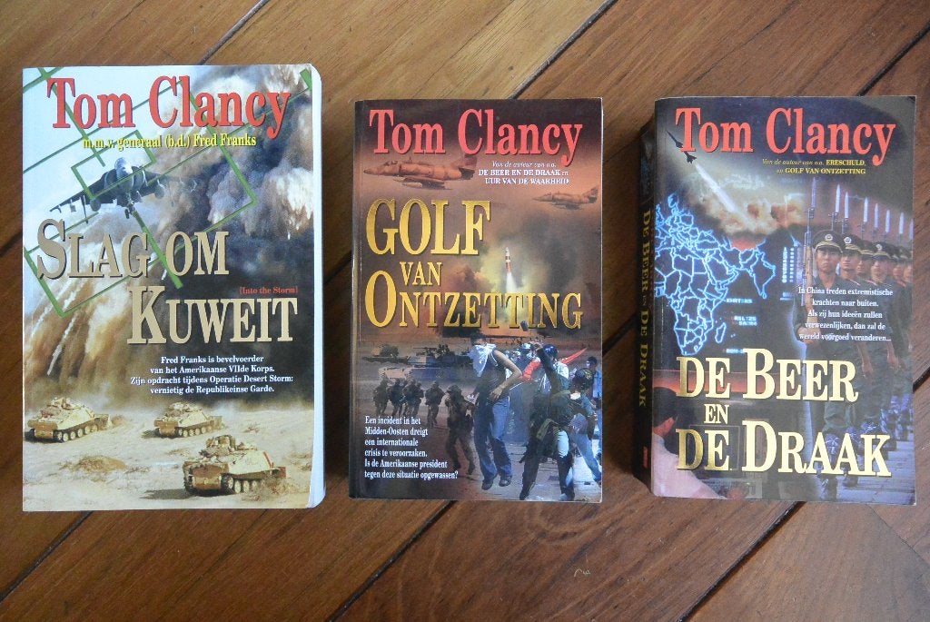 4x Tom Clancy - Golf van Ontzetting - Slag om Kuweit - e.a., Gelezen, Tom Clancy, Ophalen of Verzenden, Amerika