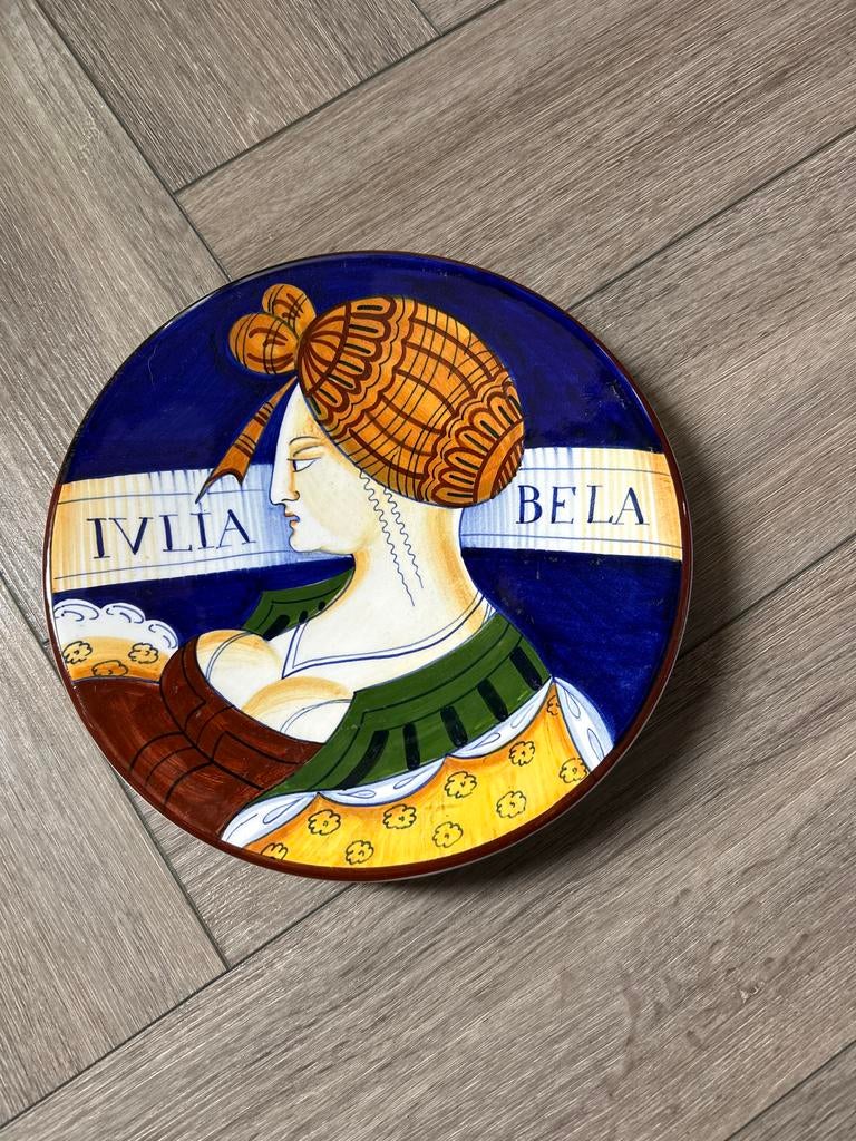 Decoratief Italiaans Keramiek Bord 'IVLIA BELA', Ophalen of Verzenden