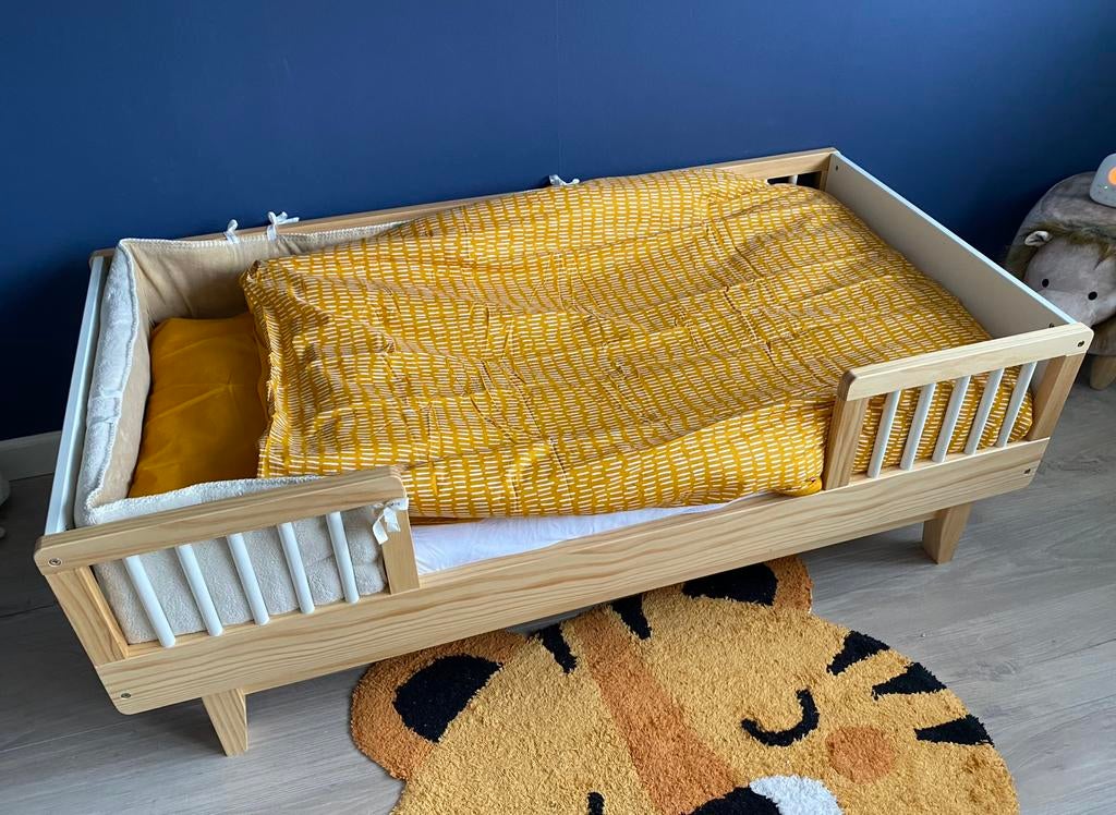 Petit amélie peuterbed 140x70 cm, Ophalen, 70 tot 85 cm, 140 tot 160 cm, Zo goed als nieuw