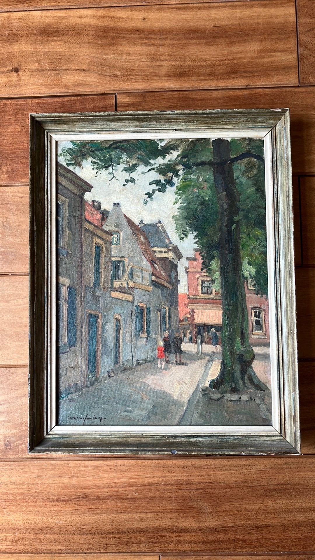 Kunstwerk van Delftse schilder Wassenburg, Doek, Impressionistisch, Ophalen of Verzenden, Gesigneerd